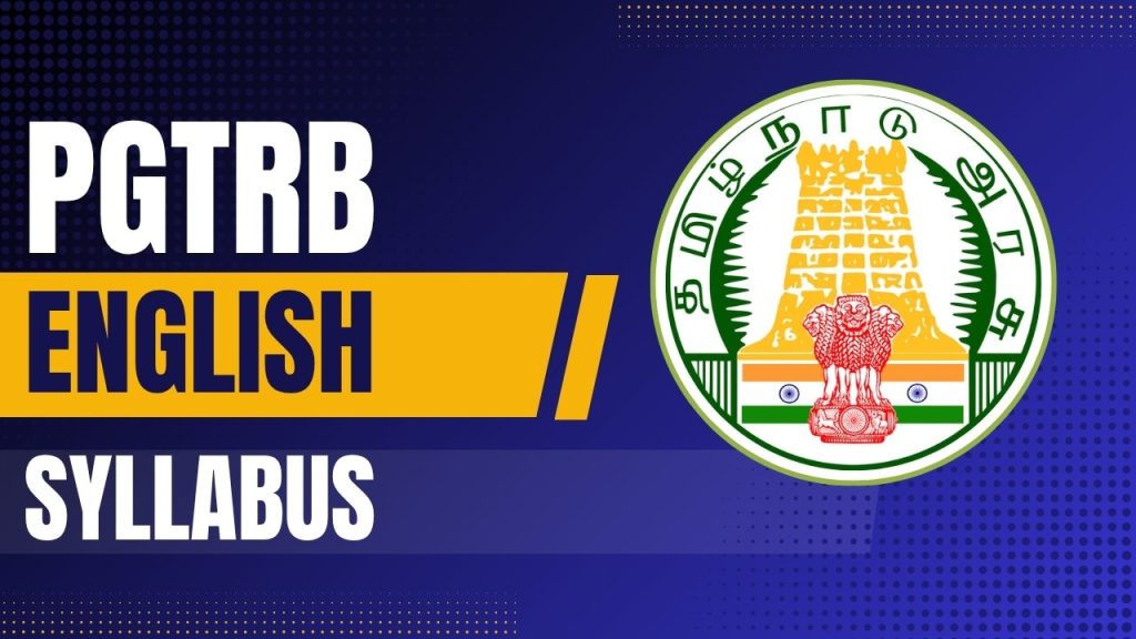 PGTRB English Updated Syllabus